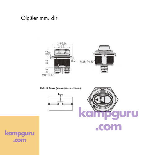 200 Amper Devre Kesici 12/24/32 V DC