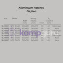 HATCHES ALÜMİNYUM 30x40cm Tavan havalandırma penceresi