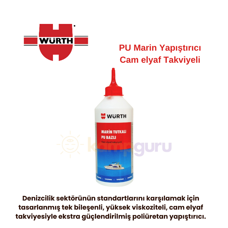 WÜRTH  MARİN YAPIŞTIRICI-CAM ELYAF KATKILI