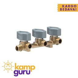 [TU24135-31] Truma Üç Çıkışlı Gaz Vanası (Giriş/Çıkış: 8 mm)