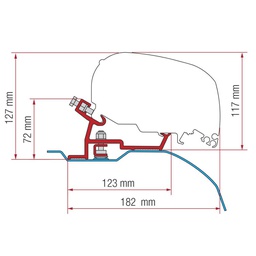 [98655-904] Fiamma F65,F80 Ducato/Jumper/Boxer - H2, L4 06.2006- Tente Braketi