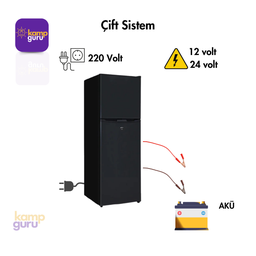 [ÇİFTSİSTEM-138L-SİYAH] Çift Sistem Cool Life 138 L Siyah Buzdolabı